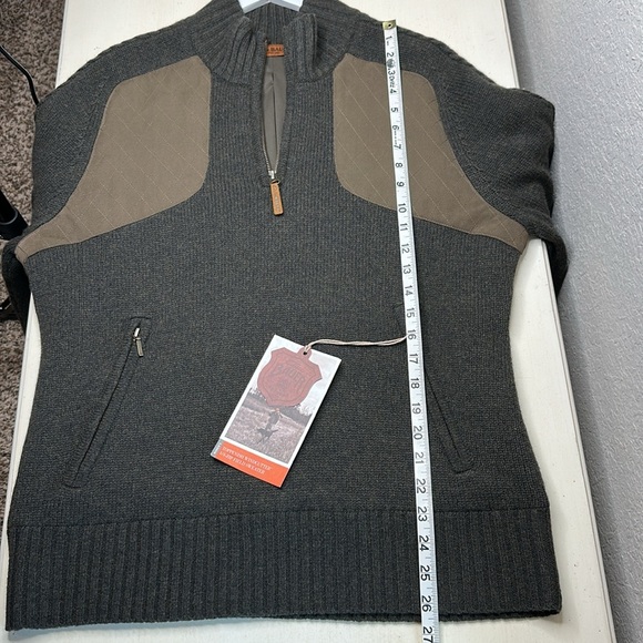 NWT Eddie Bauer Toppenish Windcutter 1/4 Zip Field Merino Wool Sweater Size L - Picture 14 of 15